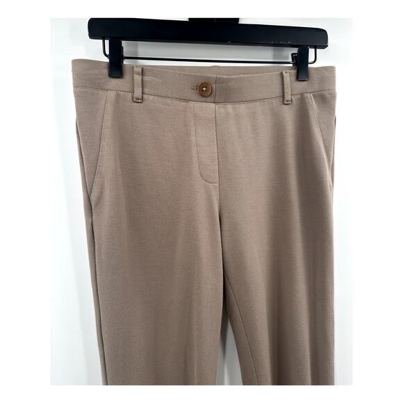 Betabrand Dress Yoga Pant Tan Stretch Straight Bootcut Leg Size Medium Petite - Picture 2 of 8
